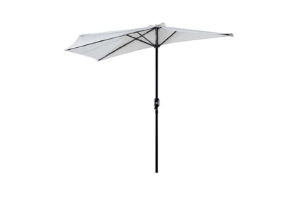 Outsunny 2.7m Half Round Parasol