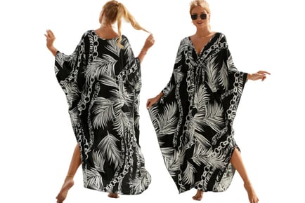 Maxi Beach Cover Up Dress - Black or White