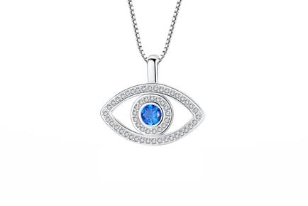 Evil Eye Cubic Pendant Necklace