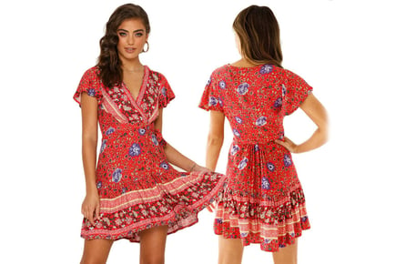 Women's Boho Print Summer Dress - 6 Colours