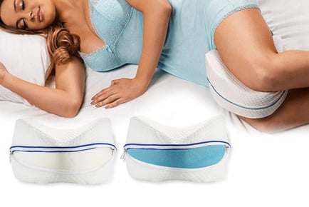 Heart-Shaped Memory Foam Leg Support Pillow w/ Spare Pillowcase!