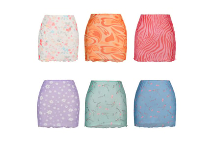 Women's Summer Mesh Mini Skirt - 6 Designs