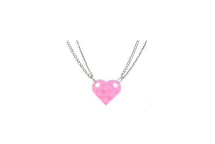 Heart Block Necklace Set