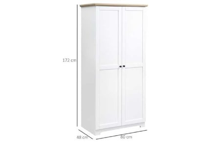 HOMCOM 172cm Wooden Storage Cabinet