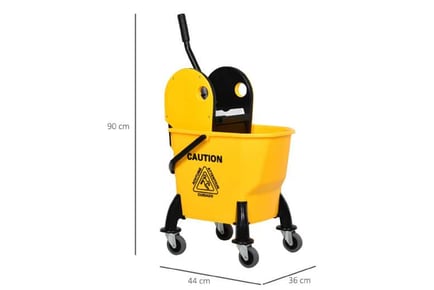 HOMCOM 26L Mop Bucket & Water Wringer