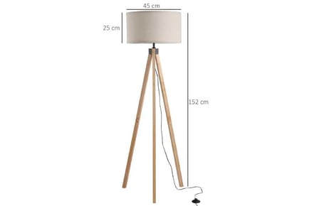 HOMCOM 5FT Tripod Floor Lamp