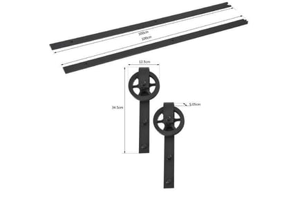 HOMCOM 6.6 FT Sliding Barn Door Kits