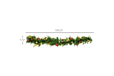 HOMCOM 9ft Non-Lit Garland for Christmas