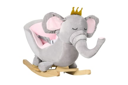 HOMCOM Baby Elephant Rocking Chair