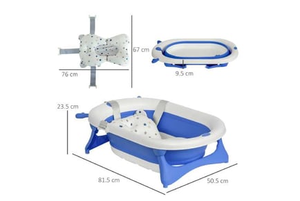 HOMCOM Foldable Portable Baby Bath Tub