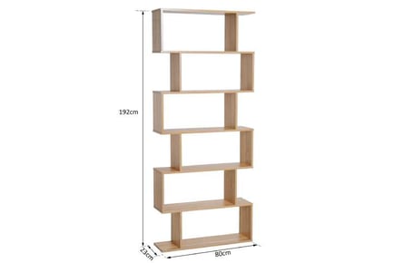 HOMCOM Wooden S Shape Storage Display