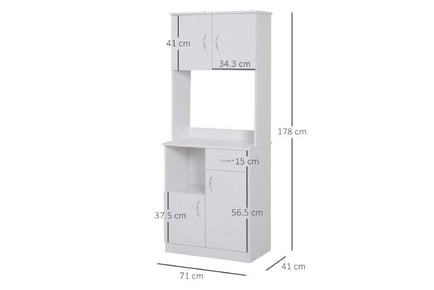 HOMCOM Kitchen Cupboard