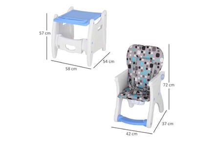 HOMCOM 3-in-1 Baby Booster High Chair