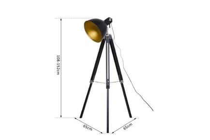 HOMCOM Industrial Floor Lamp