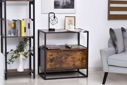 HOMCOM Industrial-Style Side Table