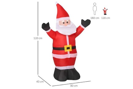 HOMCOM Inflatable Santa Claus