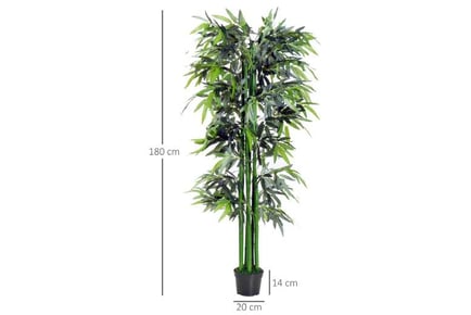 Outsunny Artificial Bamboo Tree Plant