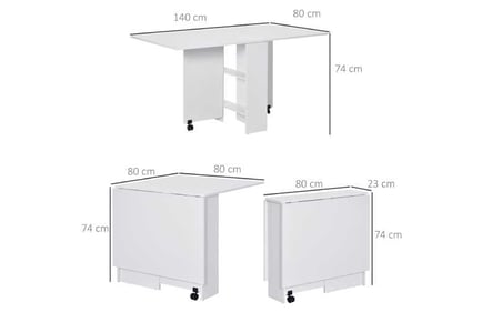 HOMCOM Kitchen Table Folding Desk