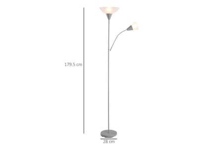 HOMCOM Floor Reading Lamp