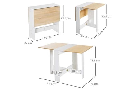 HOMCOM Particle Board Folding Table