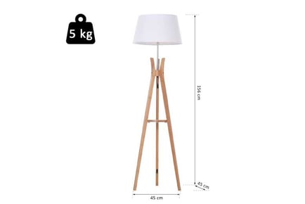 HOMCOM Tripod Floor Lamp E27 Base