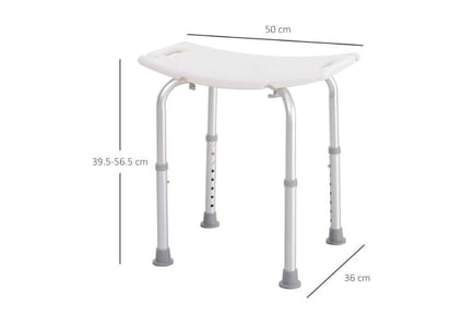 HOMCOM Portable Non-Slip Bathroom Stool