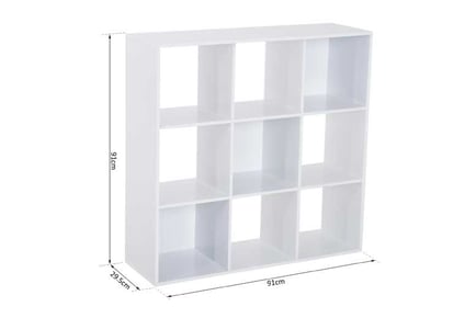 HOMCOM Wooden 9 Cube Storage Cabinet