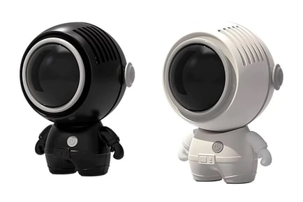 Mini Bladeless Three Wind Speed Astronaut Fan - Black or White!