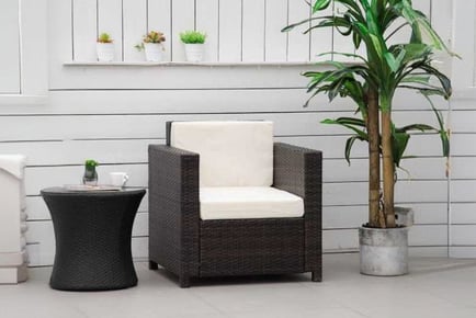 Outsunny Rattan Armchair w/ Cushion