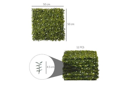 Outsunny Artificial Boxwood Wall Panels