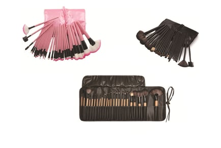 24 or 32-Piece Professional Makeup Brushes Set with Pouch