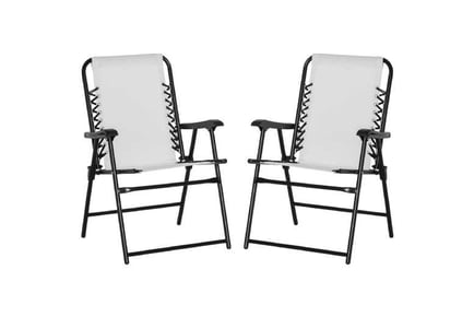 Outsunny Patio Folding Chair Set