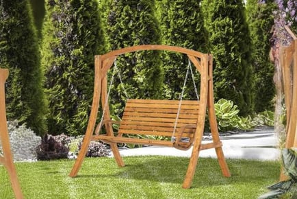 Outsunny Outdoor Wooden Swing Bench Seat