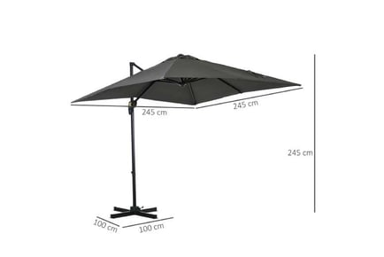 Outsunny Offset Parasol