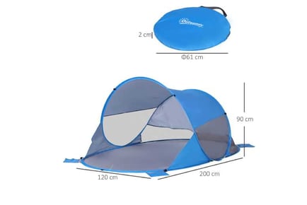 Outsunny 1-2 Person Pop up Beach Tent