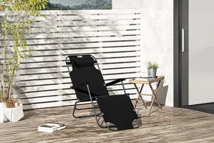 Outsunny Metal Frame 2 In 1 Sun Lounger