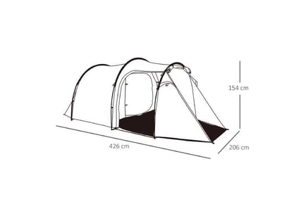 Outsunny 2-3 Man Tunnel Tents