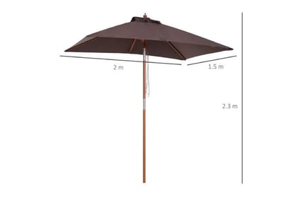 Outsunny Patio Parasol Garden