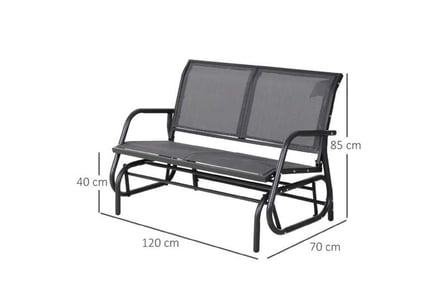 Outsunny 2-Person Outdoor Glider Bench