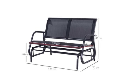 Outsunny 2-Person Outdoor Glider Bench