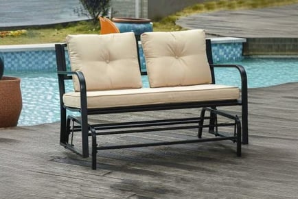 Outsunny Outdoor Loveseat Glider Bench