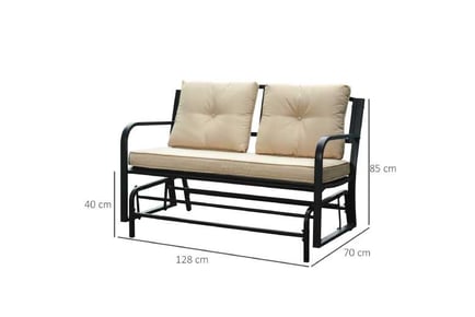 Outsunny Outdoor Loveseat Glider Bench