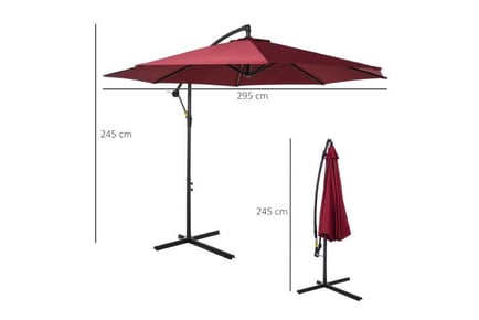 Outsunny Garden Banana Parasol