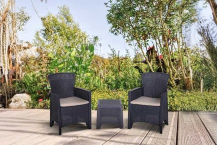 Outsunny Rattan Garden Bistro Set