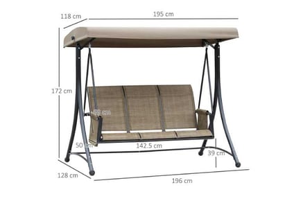 Outsunny Outdoor Patio Porch Swing Chair