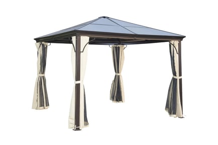 Portable Gazebo Canopy with Aluminum Frame in 3m x 3m Spacious Size