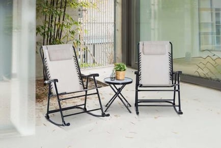 Outsunny 3 Piece Outdoor Rocking Set
