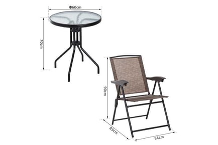 Outsunny Garden Bistro Set