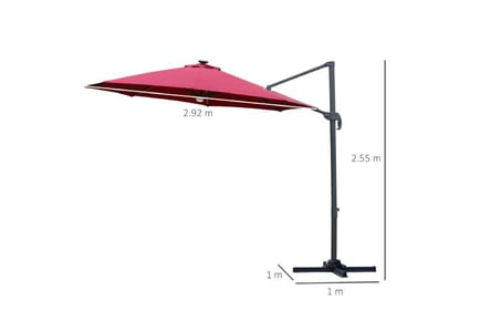 Outsunny Adjustable Roma Parasol