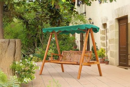 Outsunny Wooden Swing Chair